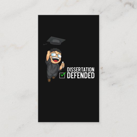 Doctorate Afstuderen Dissertation Defense PhD Visitekaartje (Voorkant)