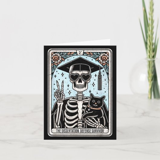 Doctorate Dissertation Phd Grad Tarot Illustration Kaart (Voorkant)