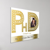 Doctorate PhD Afstuderen Ceremony Party Photo Gold Folie Afdrukken (Laagn)