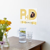 Doctorate PhD Afstuderen Ceremony Party Photo Gold Folie Afdrukken (Laag (Keuken))