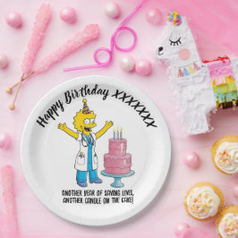 DOCTORS BIRTHDAY white pediatric anti-stress Papieren Bordje