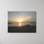 Doctor's Cave Beach, Jamaica Zonsondergang april 2 Canvas Afdruk (Voorkant)