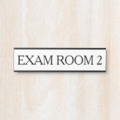 Doctor's Exam Room Kantoor Deurbord White Deurbordje (Voorkant)