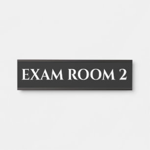 Doctor's Examen Room Kantoor Deurbord Zwart Deurbordje
