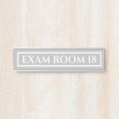 Doctor's Examen Room Kantoor Deurteken grijs Deurbordje (Voorkant)