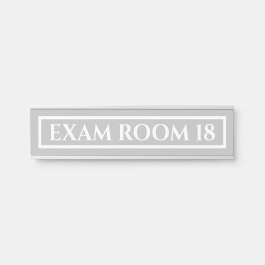 Doctor's Examen Room Kantoor Deurteken grijs Deurbordje (Voorkant)