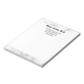 Doctor's Kantoor Naam Adres Telefoon Marmeren Rand Notitieblok (Linkerzijde)