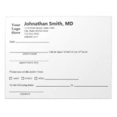 Doctor's Medical Excuse Note voor Sjabloon van de  Notitieblok (Voorkant)