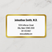 Doctors Office White Gold Uw volgende benoeming Afsprakenkaartje (Achterkant)