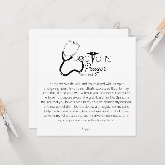 Doctors Prayer Kaart (Voorkant / Achterkant in situ)