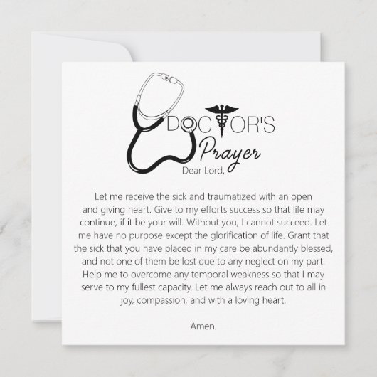 Doctors Prayer Kaart (Voorkant)