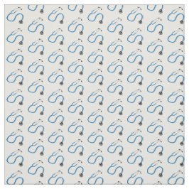 Doctor's Stethoscoop Patroon op wit Stof