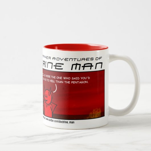 Doctrine-Man "Great Satan" koffie-Mok Tweekleurige Koffiemok (Rechts)
