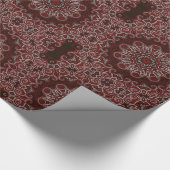 document met rode bohemian Mandala over onmiddell Cadeaupapier (Hoek)