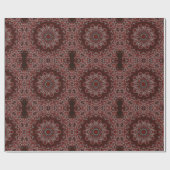 document met rode bohemian Mandala over onmiddell Cadeaupapier (Vlak)