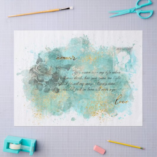 document met schrijfpapier voor liefdesbrieven tissuepapier (Craft)