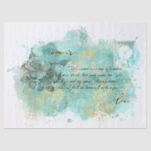  document met schrijfpapier voor liefdesbrieven tissuepapier