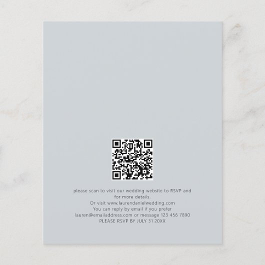 DOCUMENT Minimalistische Tekst QR Code Waterverf B Flyer (Achterkant)