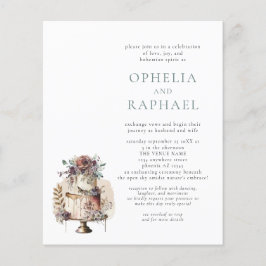 DOCUMENT QR Code Boheemse Huwelijkstaart Blauw Uit Flyer