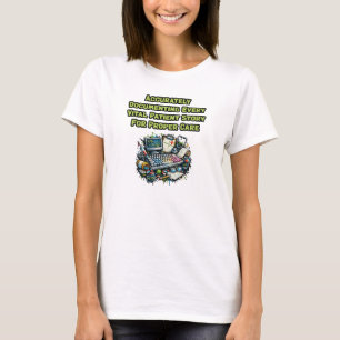Documentatie van patiëntverhaal juiste gezondheids t-shirt