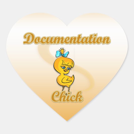 Documentatieknop Hart Sticker (Voorkant)