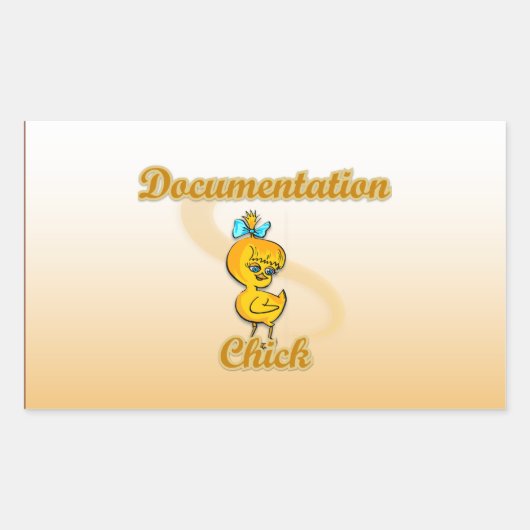 Documentatieknop Rechthoekige Sticker (Voorkant)