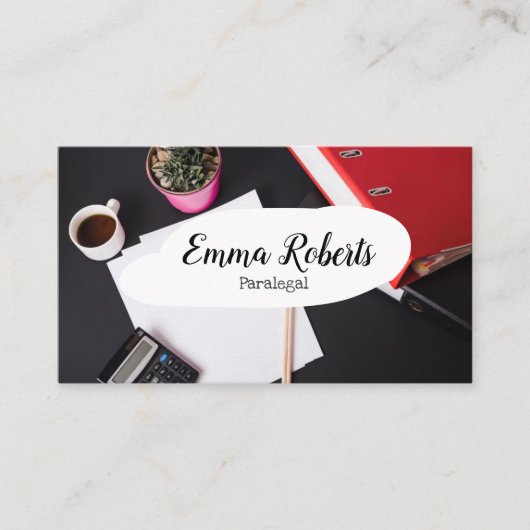 Documenten Pink Law Advocaat Paralegal Visitekaartje (Voorkant)
