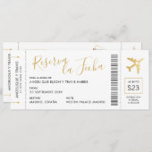 Documento de Embarque del Avión Reserva la Fecha Aankondiging (Voorkant / Achterkant)