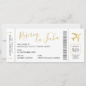 Documento de Embarque del Avión Reserva la Fecha Aankondiging (Voorkant)