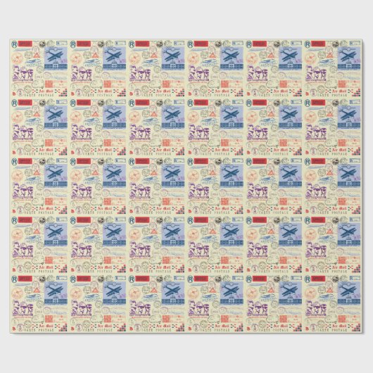 documentstempel decor set cadeaupapier (Vlak)