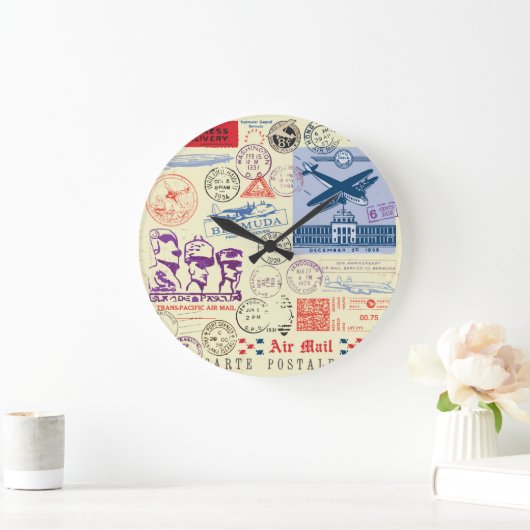 documentstempel decor set grote klok (Huis)