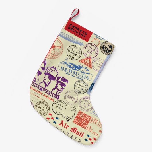  documentstempel decor set kleine kerstsok (Voorkant (Hangend))