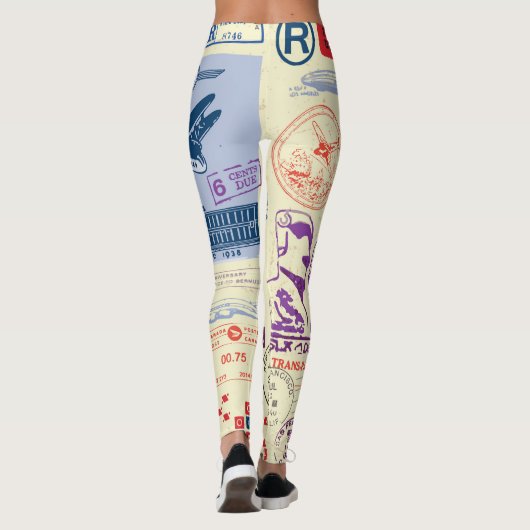  documentstempel decor set leggings (Achterkant)