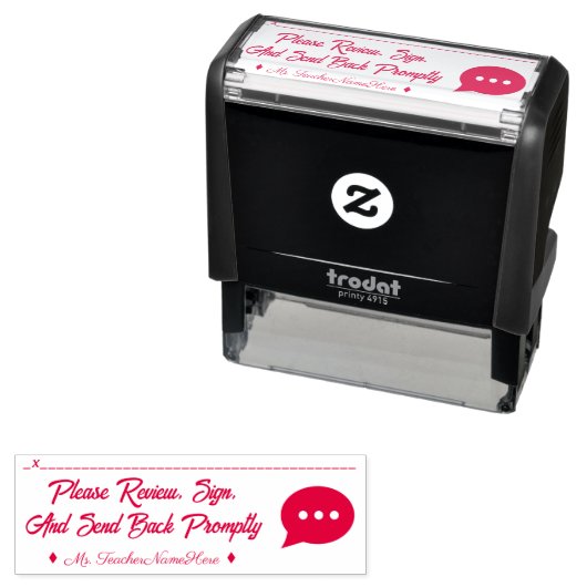 Documentstempel en Review voor aangepaste naam Rub Zelfinktende Stempel (In situ)