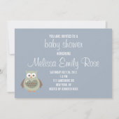 DOCUTE BLUE OWL BABY ANNOUNCEMENT FOTO-KAART KAART (Achterkant)