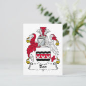 Dod Family Crest Briefkaart (Staand voorkant)