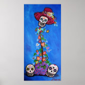 DOD SKULLS FLOWERS POSTER (Voorkant)