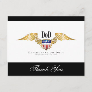 DOD-vleugels (afhankelijk van dienst) aanpassen Bedankkaart