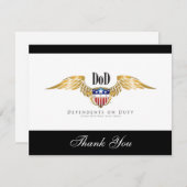 DOD-vleugels (afhankelijk van dienst) aanpassen Bedankkaart (Voorkant / Achterkant)