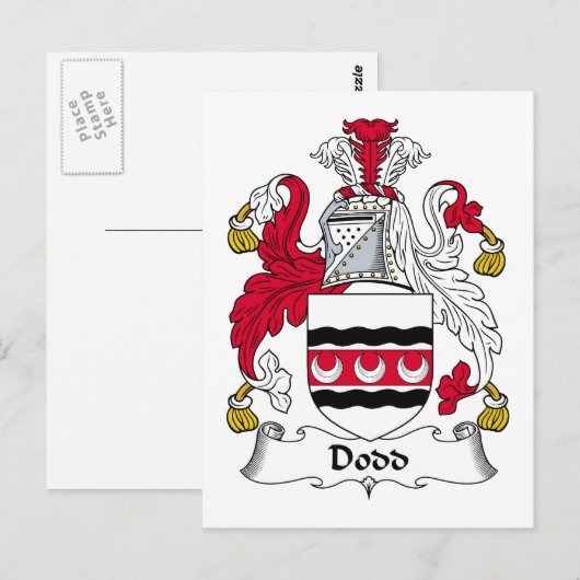 Dodd Family Crest Briefkaart (Voorkant / Achterkant)