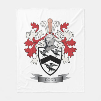 Dodd Family Crest Coat of Arms Fleece Deken