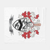 Dodd Family Crest Coat of Arms Fleece Deken (Voorkant (Horizontaal))