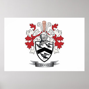 Dodd Family Crest Coat of Arms Poster