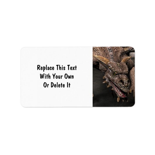 Dodde einddraak is op zoek naar wat diner - u etiket (Voorkant)