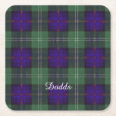 Dodds clan Pset Scottish kilt tartan Kartonnen Onderzetters (Voorkant)