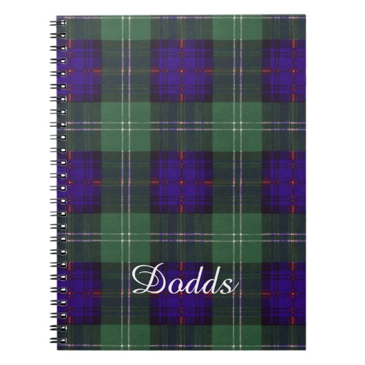 Dodds clan Pset Scottish kilt tartan Notitieboek (Voorkant)