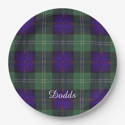 Dodds clan Pset Scottish kilt tartan Papieren Bordje (Voorkant)