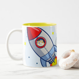 Dode aan de Man van de Mon Rocket Tweekleurige Koffiemok