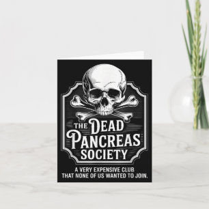 Dode alvleesklier Society T-shirt Schedel Funny Di Kaart