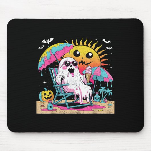 Dode binnen dan buiten grappige Ghost Beach Art Muismat (Voorkant)
